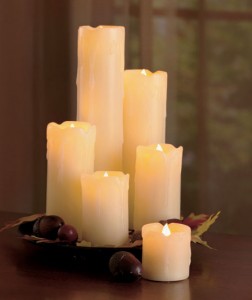 This Set of 6 LED Candles creates a realistic glow that's safe around kids and pets. 