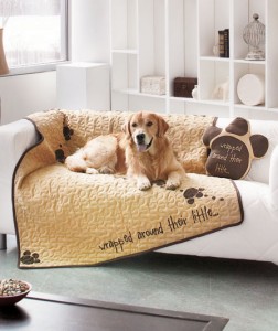 Admit your weakness for your four-legged friend with a Quilted Pet Throw or Shaped Pillow. 
