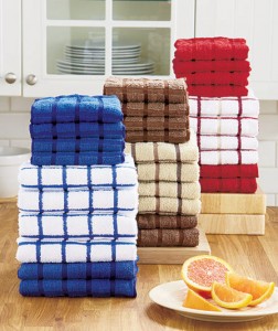 Wash dishes or clean up your home with a 10-Pc. Terry Kitchen Towel Set.