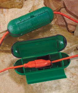 Protect outdoor electrical connections for a holiday display or at a job site with a Set of 2 Extension Cord Safety Seals.