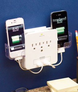 Protect your phone as it charges with this Deluxe Smartphone Charging Station.
