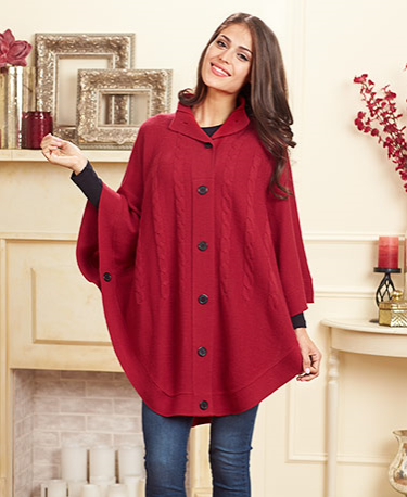womens-button-up-sweater-poncho