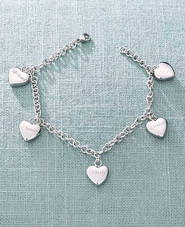 personalized-five-hearts-name-bracelets