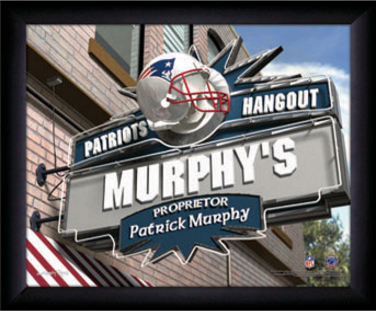 Personalized Framed Sports Pub Print