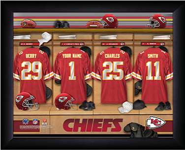 Personalized NFL Locker Room Prints