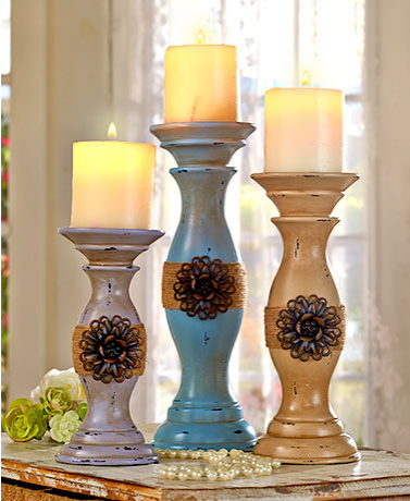 Vintage Inspired Candleholder Set