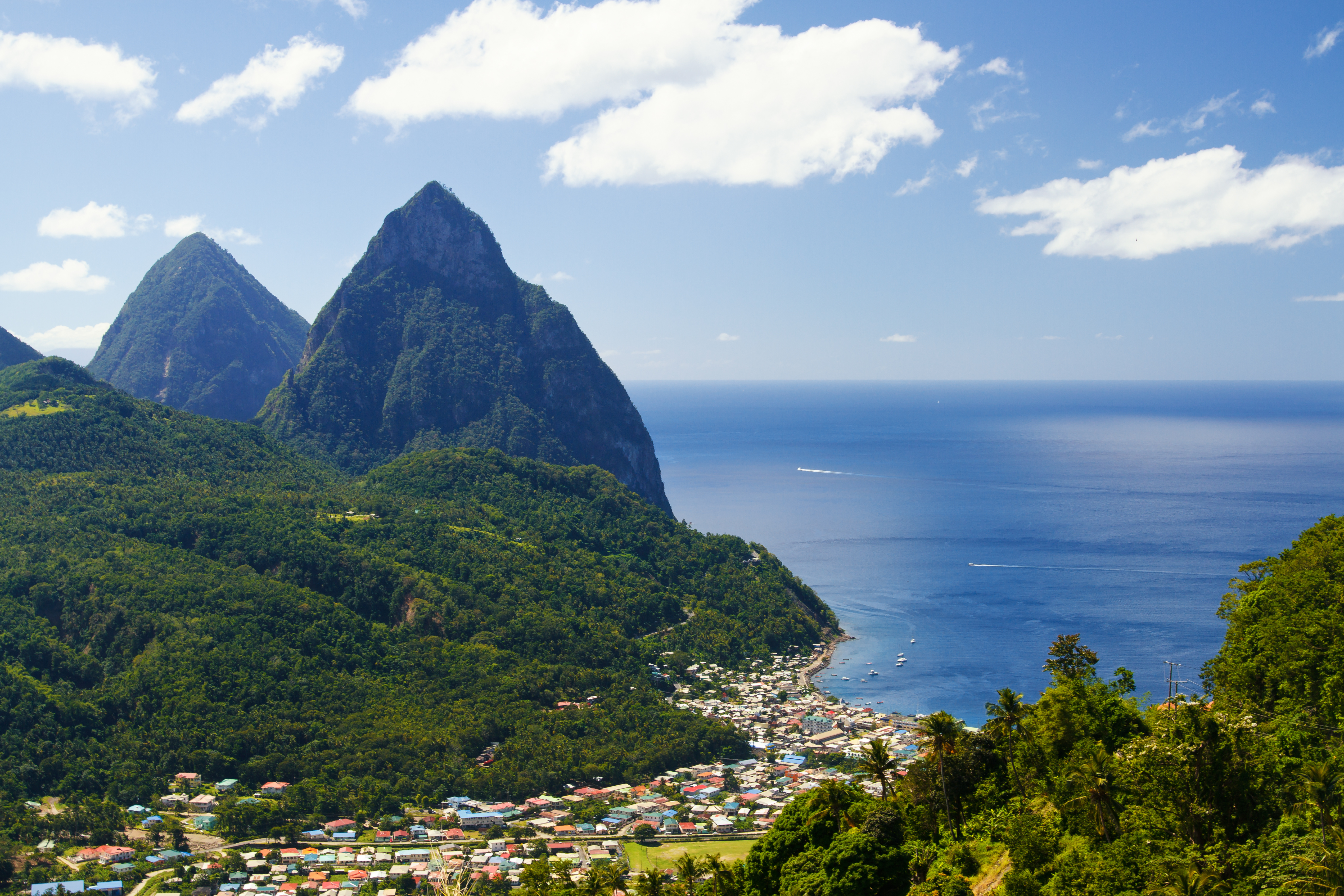 The Piton Mountains in St. Lucia