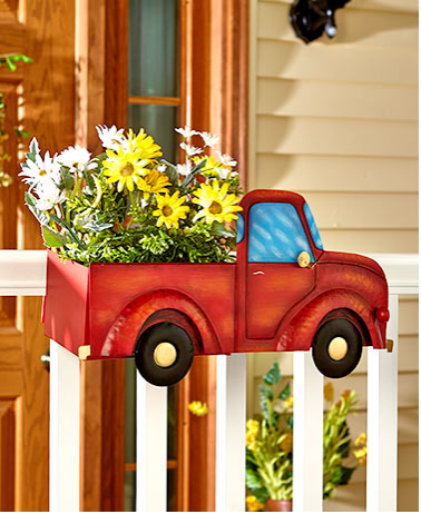 Garden Decorations - Vintage Railing Planters