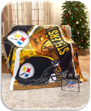 60 x 80 NFL Fleece Throw with Tote