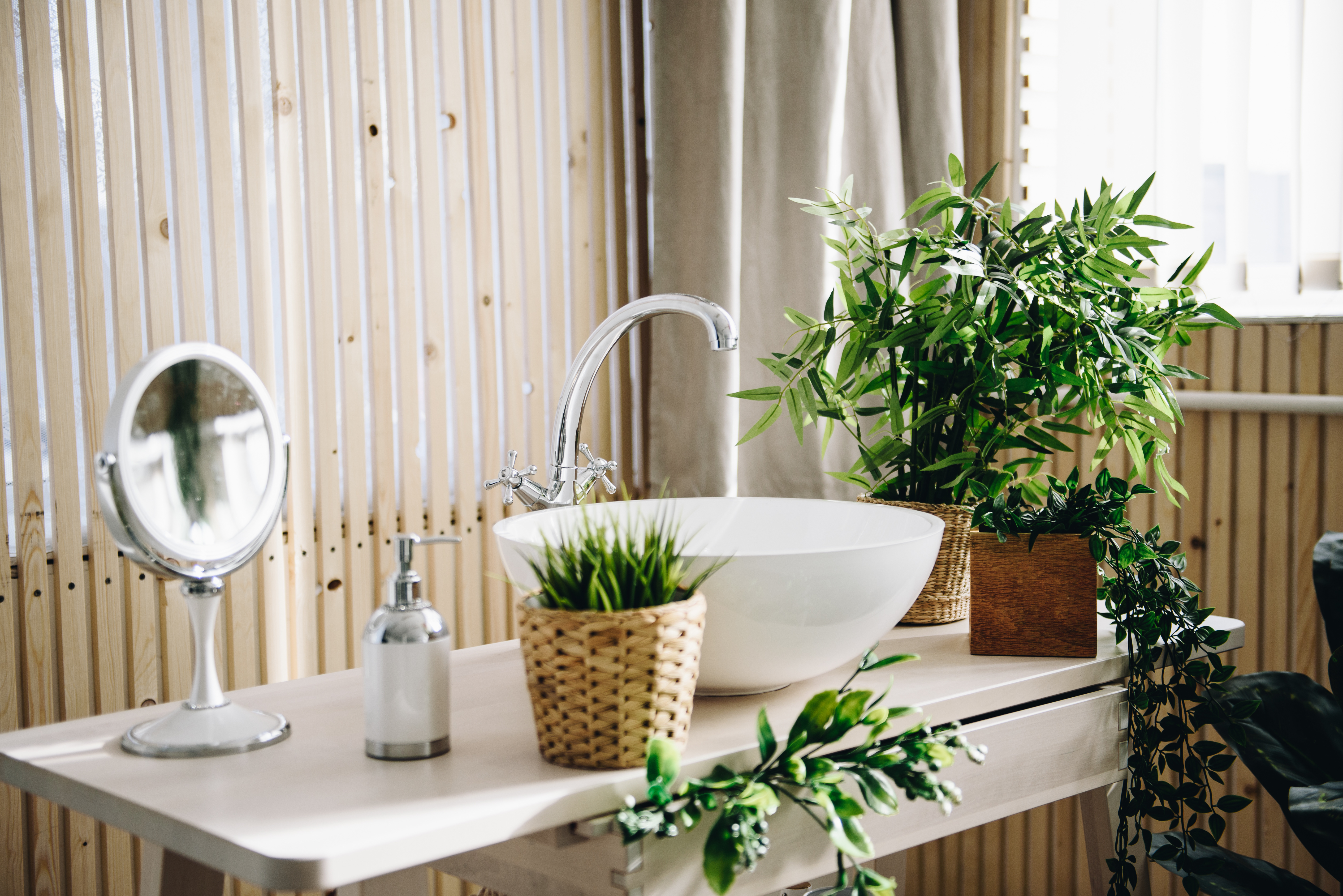 Small Bathroom Decorating Ideas - Plants in Bathroom