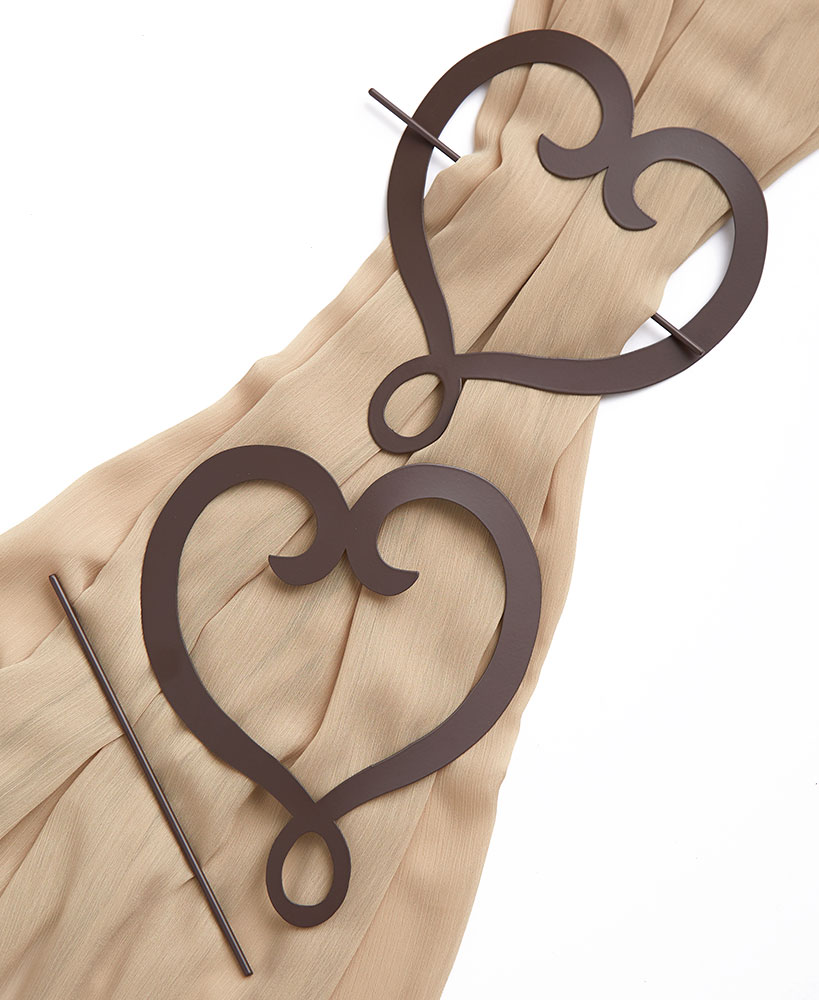 Primitive Decor Heart Curtain Tie Backs