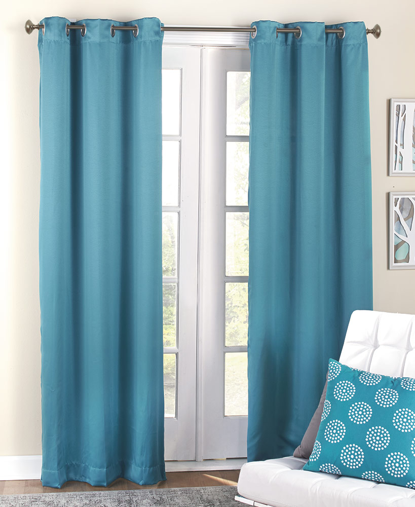 Blue room darkening curtains
