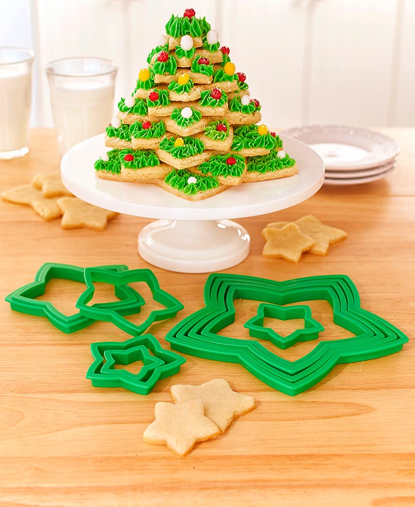 Christmas tree cookie cutter set