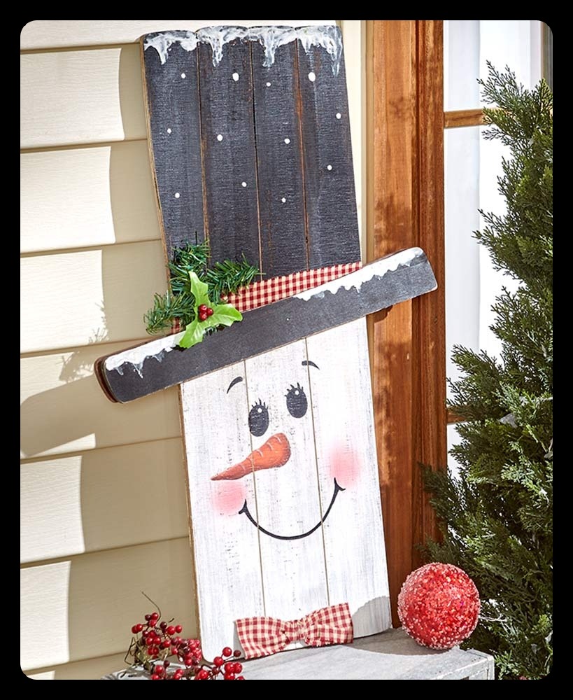 Snowman Decorations - Reversible Seasonal Greeter