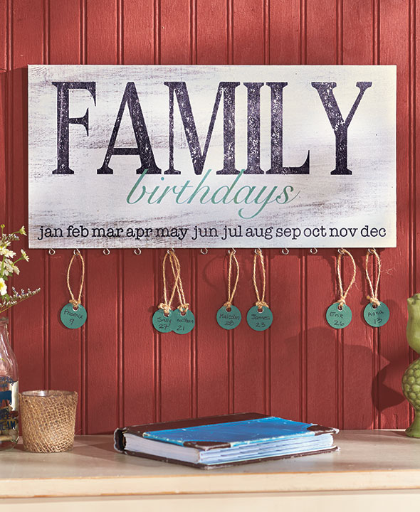 Family Birthday Plaque