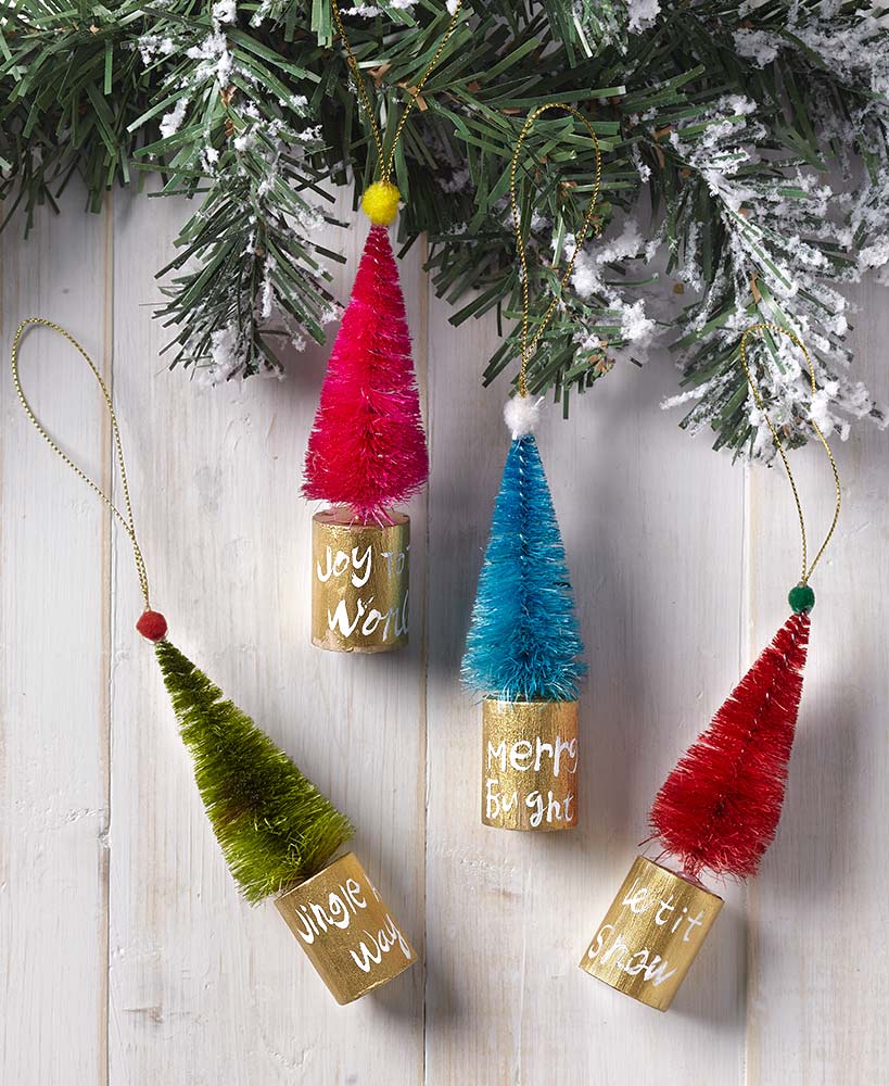 Bottle Brush Tree Ornaments