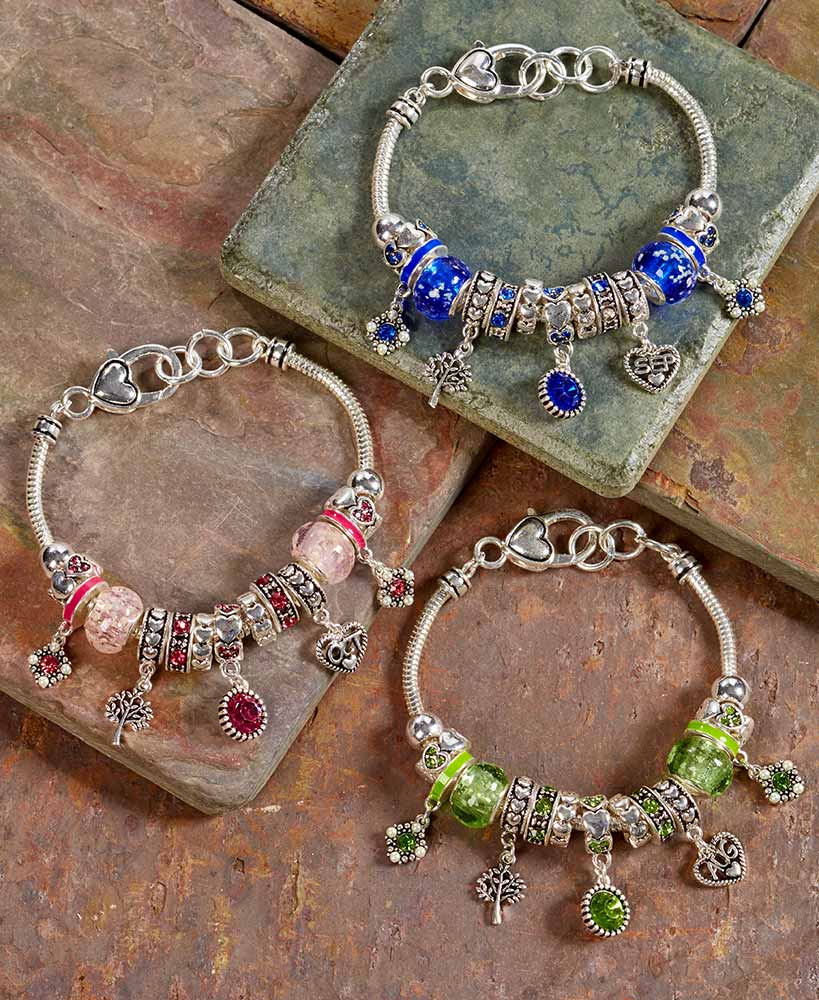 Birthstone Bead Charm Bracelet