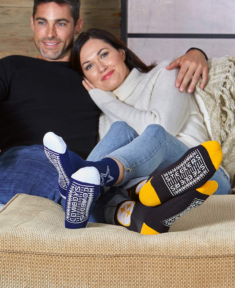 Unisex NFL Slipper Socks With Grippers