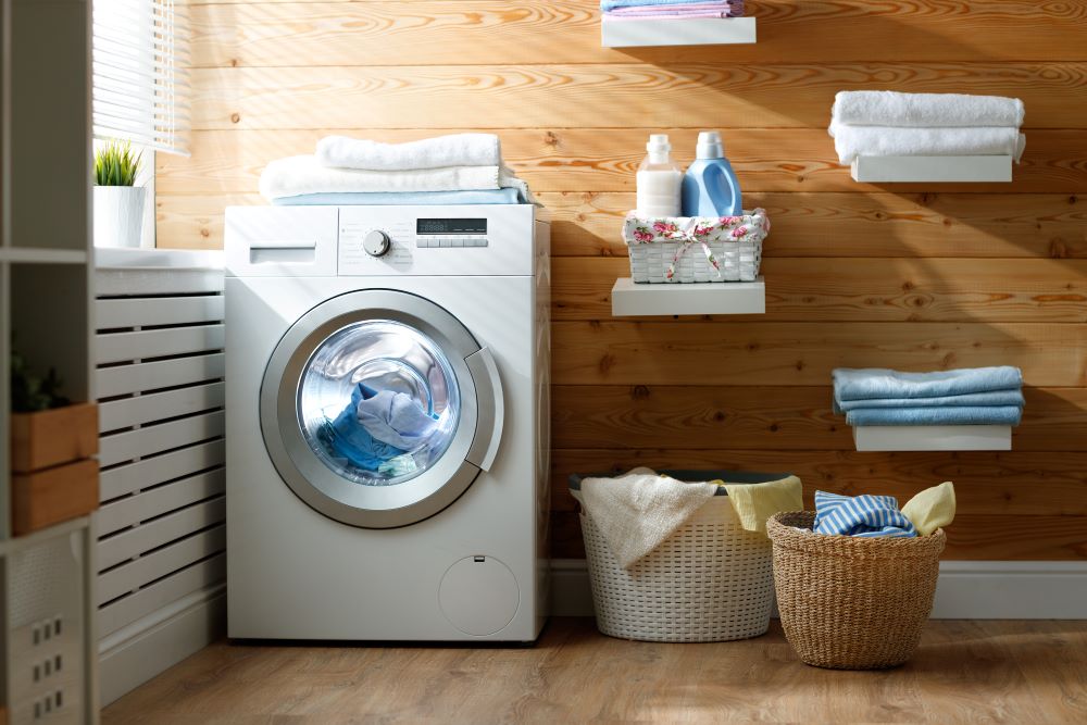 Organize A Laundry Room - Floating Shelves