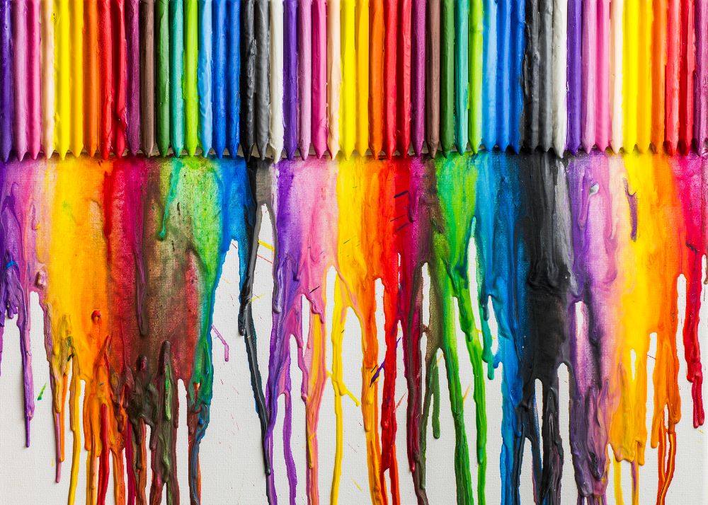 DIY Wall Decorating Ideas - Melted Crayon Art