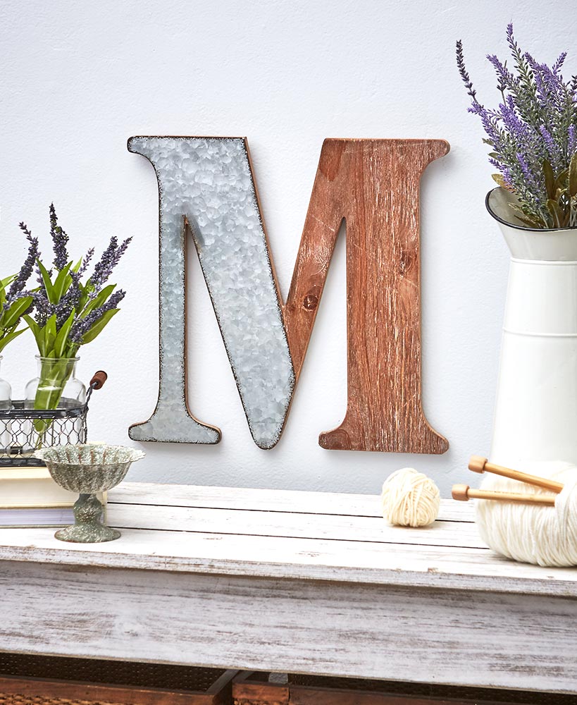 Wood & Metal Decorative Wall Letters