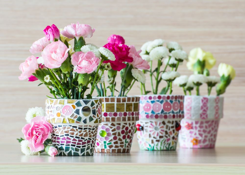 DIY Mosaic Flower Pots