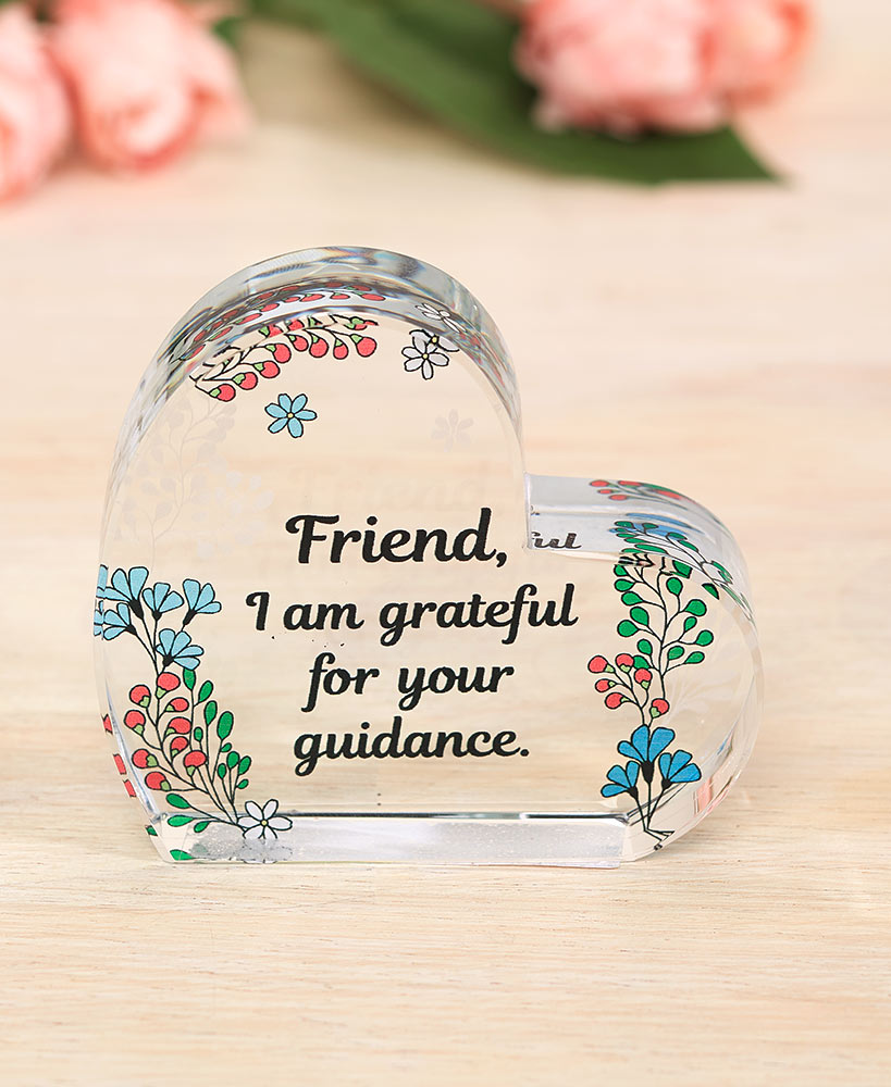 Birthday Gifts For Friends - Friendship Sentiment Glass Heart