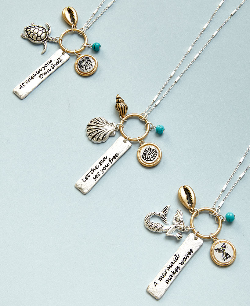 Birthday Gifts For Friends - Inspirational Sealife Charm Necklaces