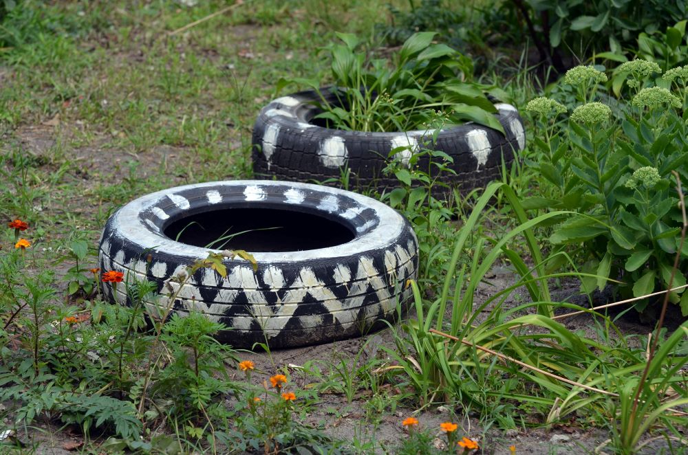 DIY Car Tire Planter