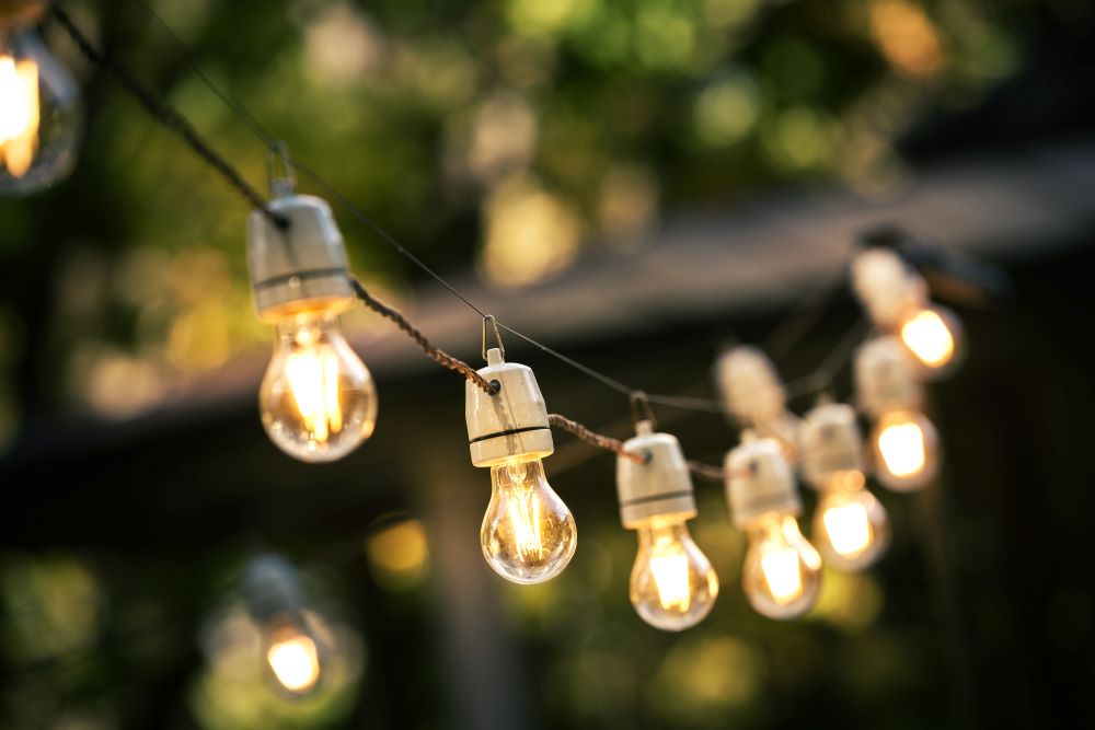 Small Patio Decorating Ideas - Outdoor String Lights