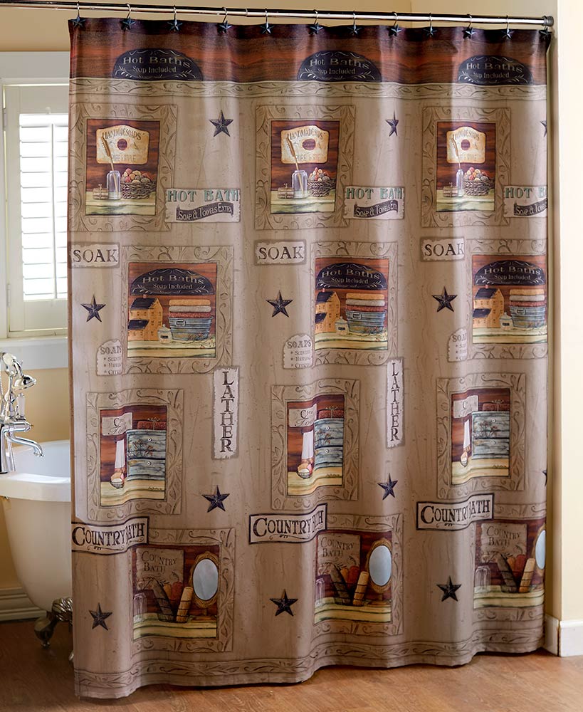 Country Bath Shower Curtain
