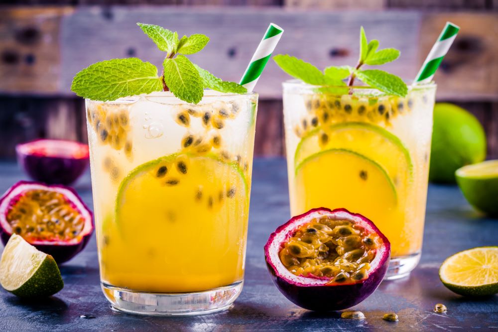 Tropical Drink Recipes - Passion Fruit Moscow Mules