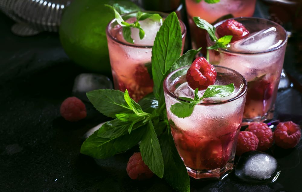 Tropical Drink Recipes - Raspberry Mojito