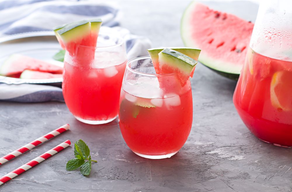 Tropical Drink Recipes - Tropical Watermelon Lemonade Cocktail