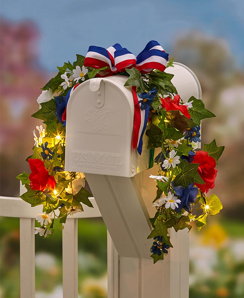 Patriotic Solar Mailbox Swag