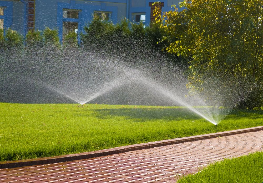 Watering The Grass