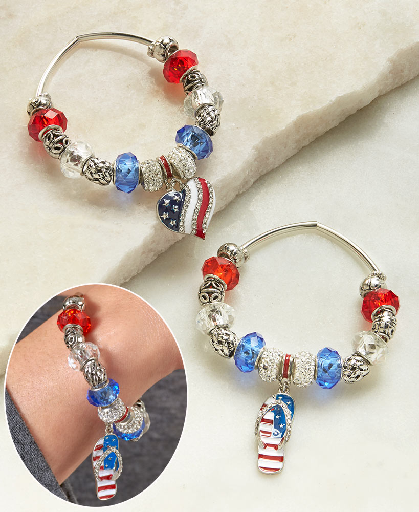 Americana Stretch Charm Bracelets