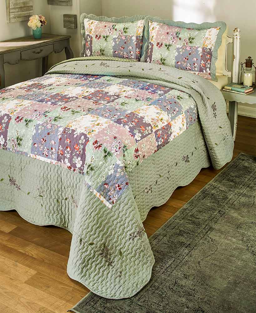 Floral Decorations - Constance Embroidered Quilt Collection