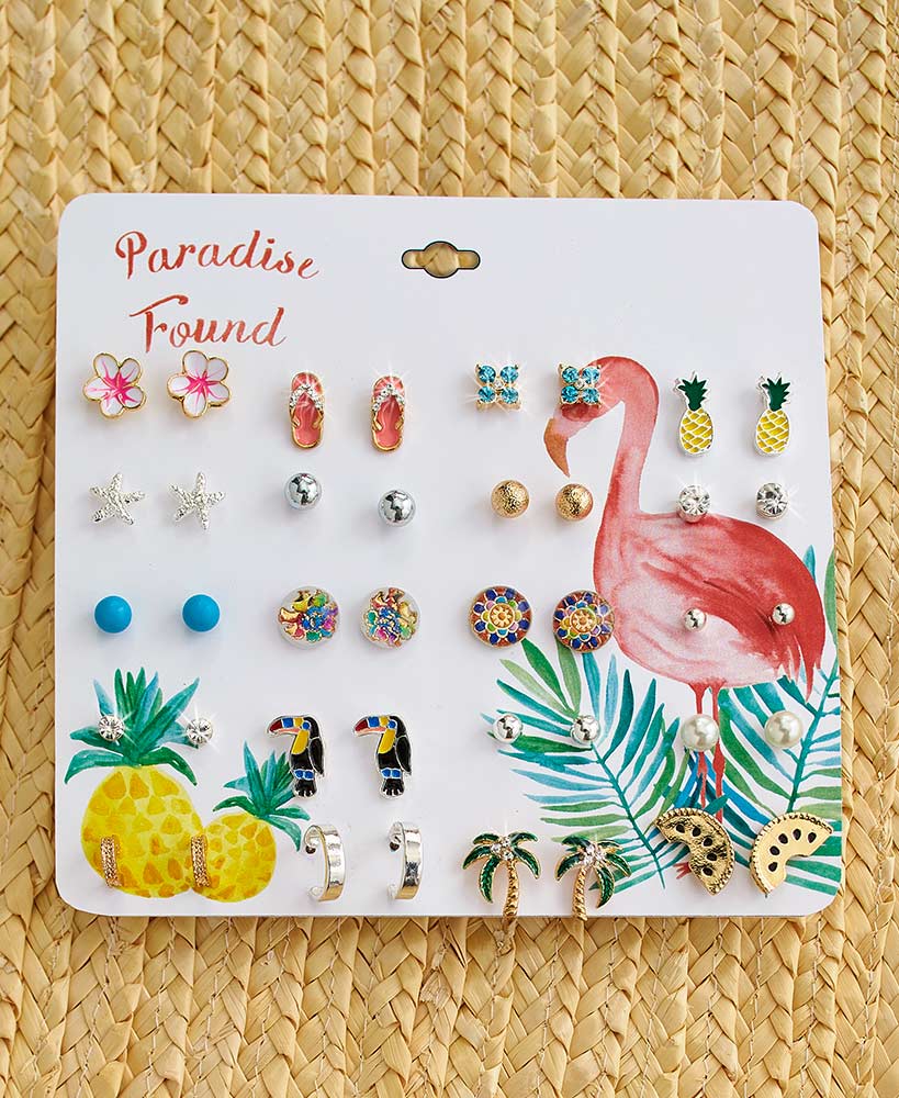 20-Pair Novelty Stud Earring Sets