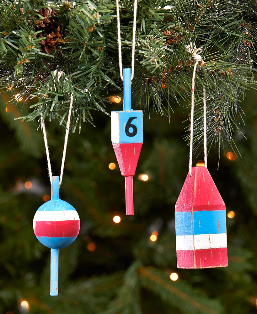 Set of 3 Buoy Ornaments