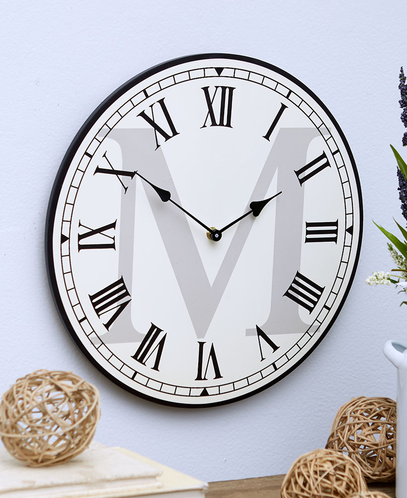 Monogram Farmhouse Wall Clocks