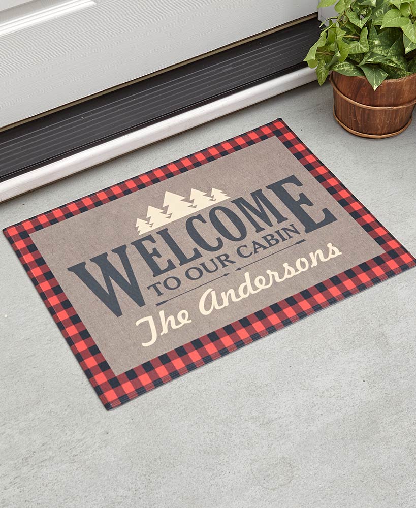 Personalized Cabin Welcome Mat