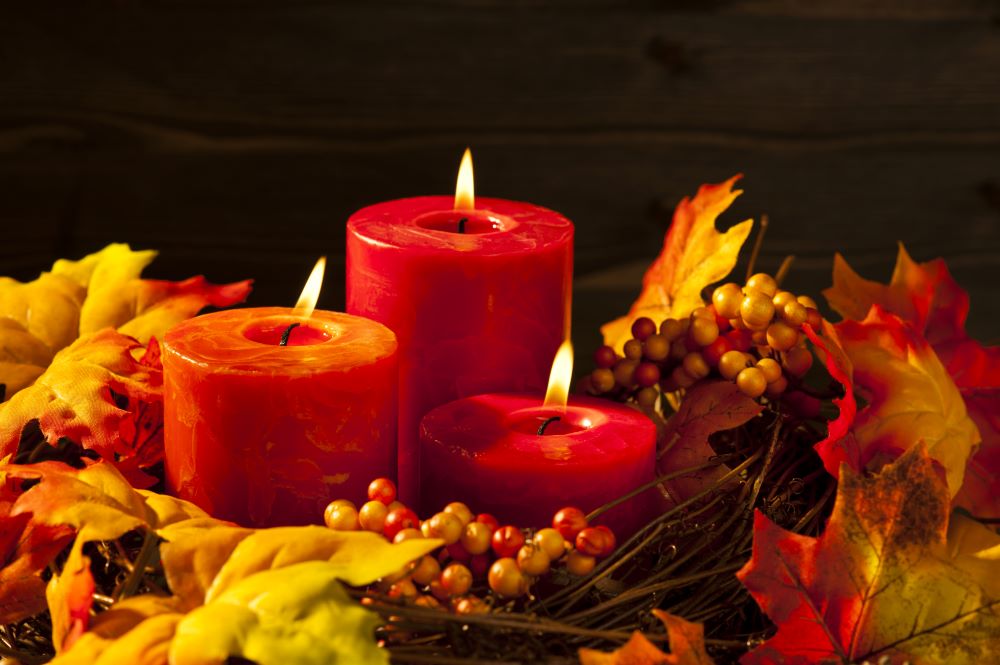 Fall Candle Display