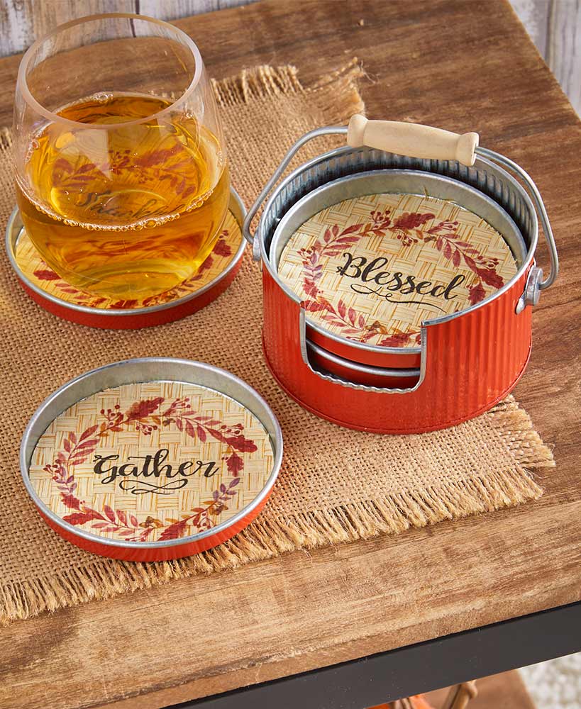 5-Pc. Harvest Coaster Set