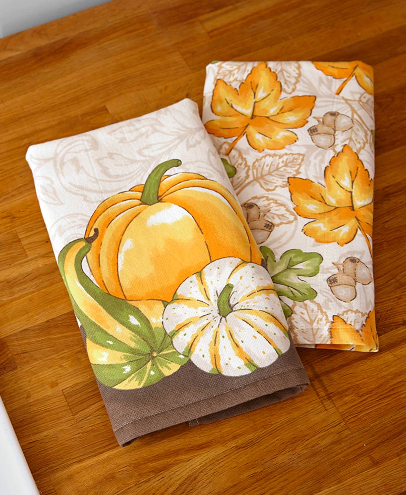 Harvest Pumpkin Kitchen Towels
