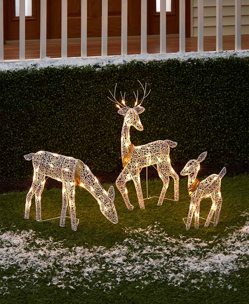 3-Pc. Lighted Deer Family