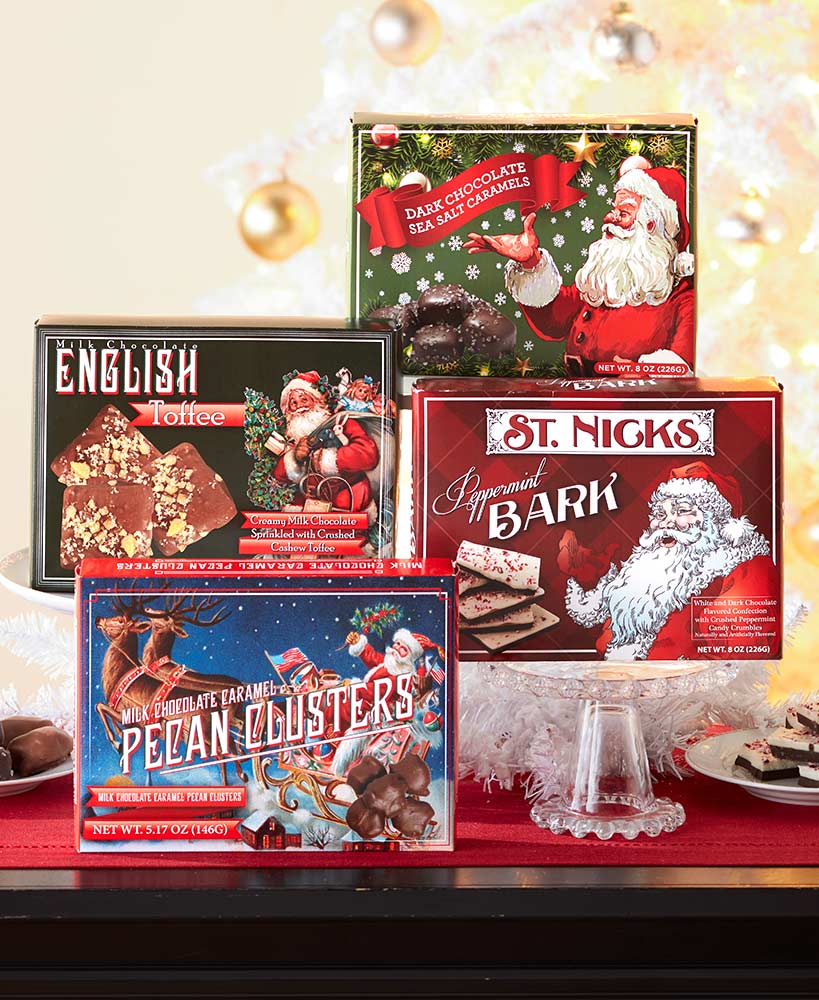 Vintage-Inspired Holiday Chocolate Gift Boxes