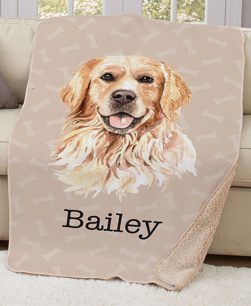 personalized christmas gifts - Personalized Dog Breed Sherpa Throw