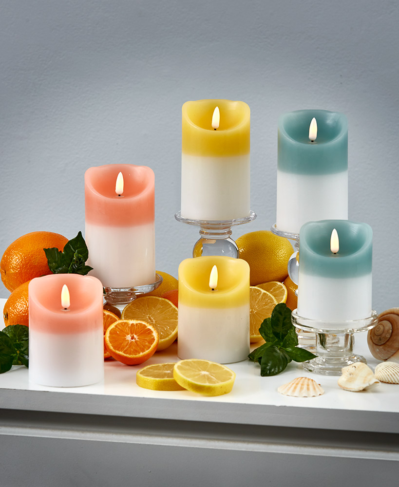 Sets of 2 Realistic LED Scented Candles
