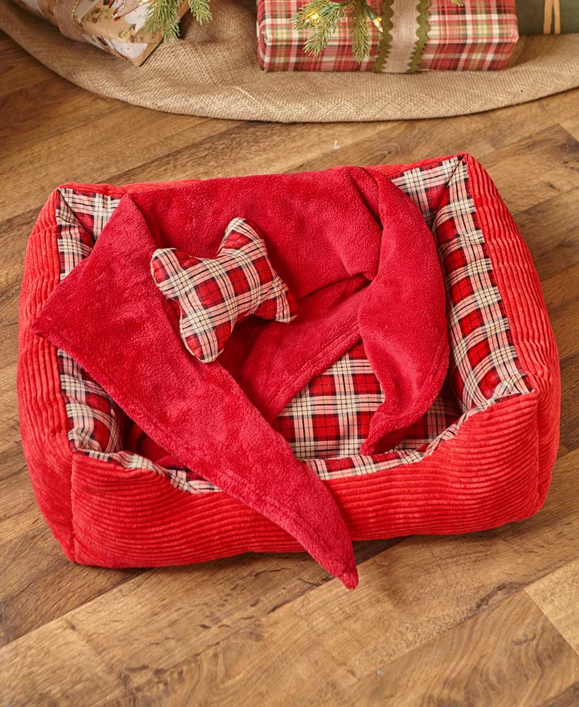 3-Pc. Pet Bed Gift Set